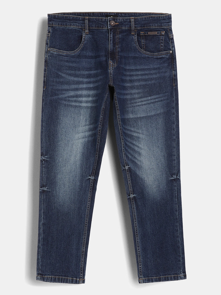 Faded Slim Crop Denim Jeans | Blue