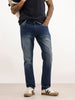 Washed Slim Fit Denim Jeans | Blue | WJN100SL7608W