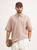 Oversized Cut & Sew T-Shirt | Brown