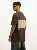 Oversized Placement Printed T-Shirt | Brown