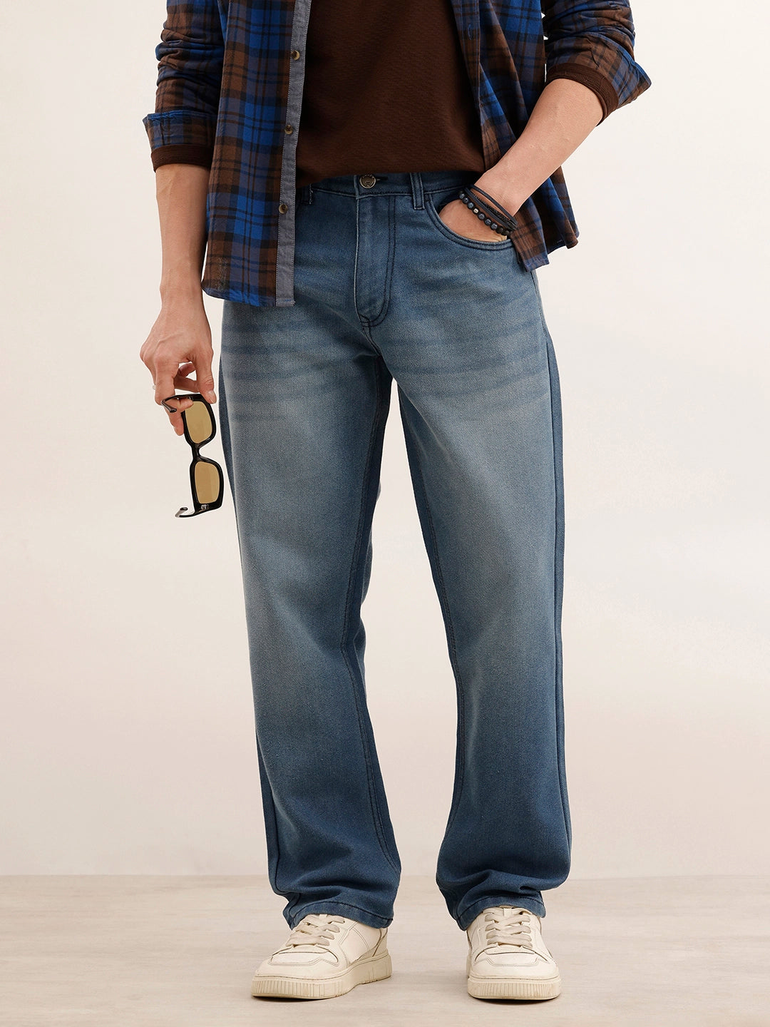 Faded Anti Fit Denim Jeans | Light Blue