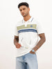 Classic Placement Printed Polo T-Shirt | White
