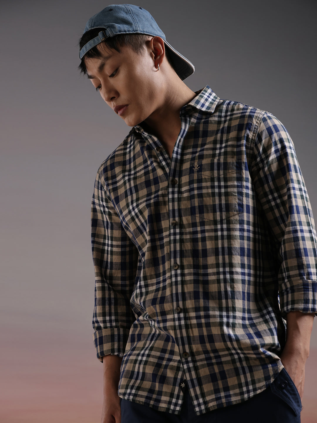 Checked Grids Casual Shirt