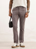 Classic Solid Straight Fit Trousers | Dark Grey