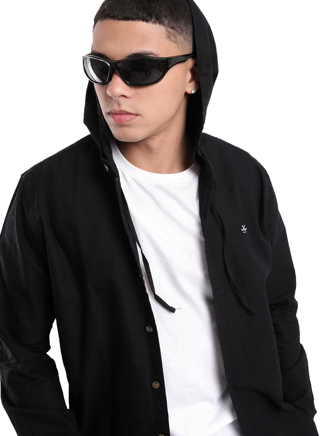 Elite Black Hooded Shirt