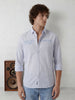 Comfort Fit Placement Printed Shirt | White