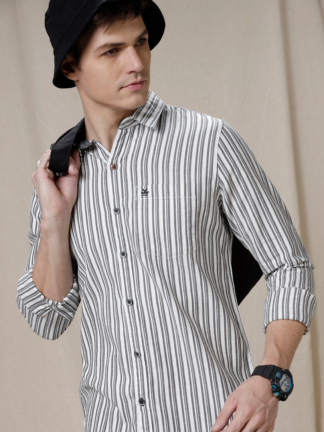 Vertical Stripes Slim Fit Shirt