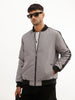 Solid Regular Fit Puffer Jacket | Grey