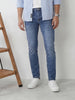 Faded Slim Fit Denim Jeans | Light Blue