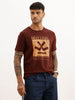 Slim Fit Placement Printed T-Shirt | Brown