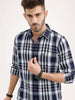 Regular Fit Checkered Shirt | Blue