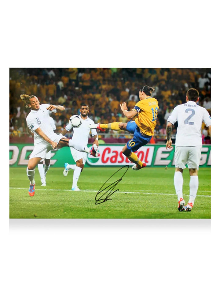 Zlatan Ibrahimovic Signed Sweden Photo: UEFA EURO 2012 Goal vs France