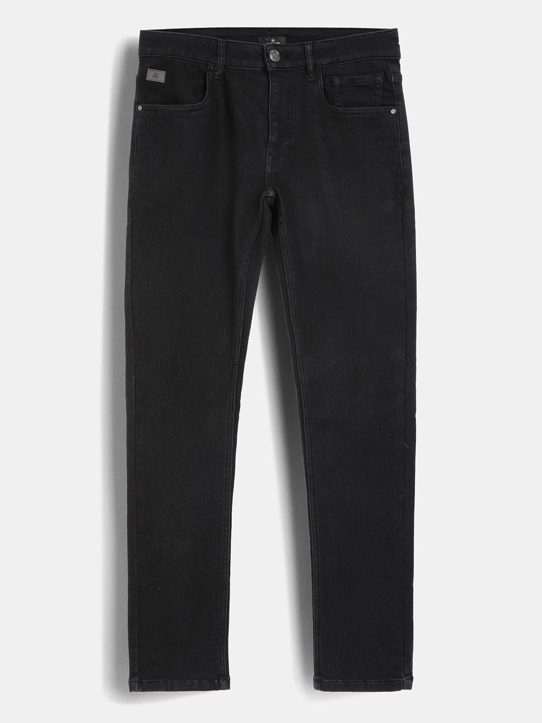 Solid Slim Fit Denim Jeans | Black