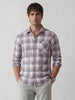 Classic Regular Fit Checkered Shirt | Purple