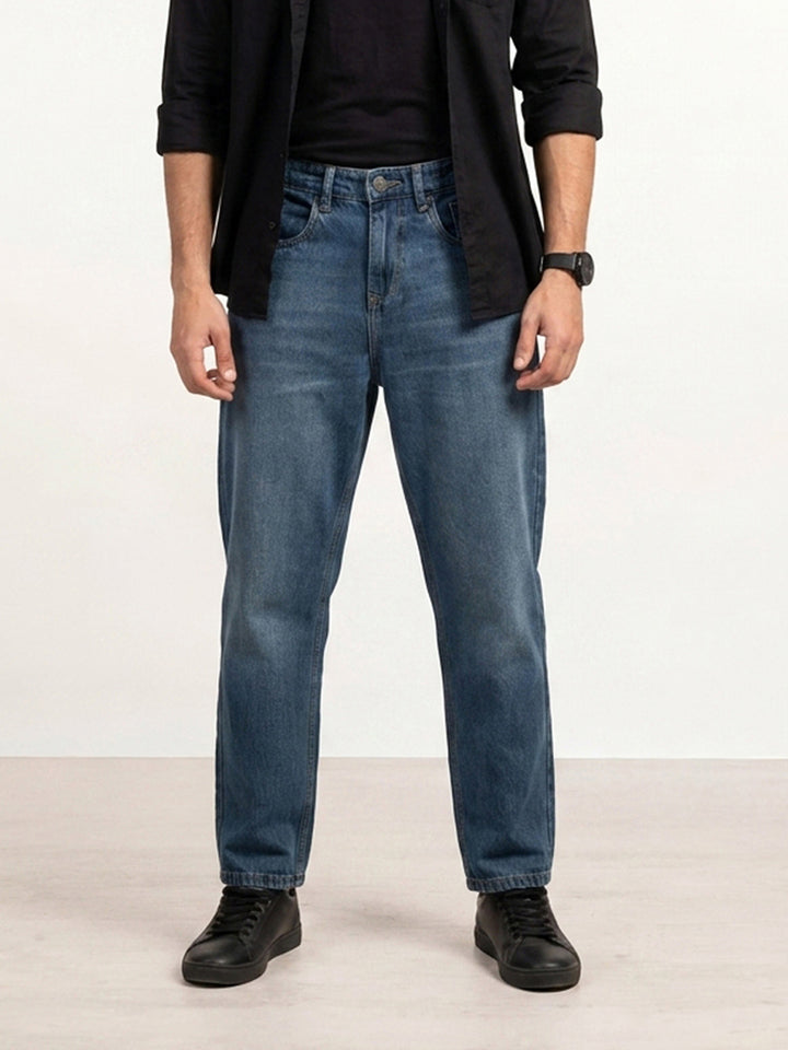 Loose Fit Denim Jeans | Blue