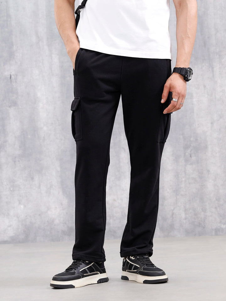 Men’s Straight Fit Knit Jogger With Pockets |Black