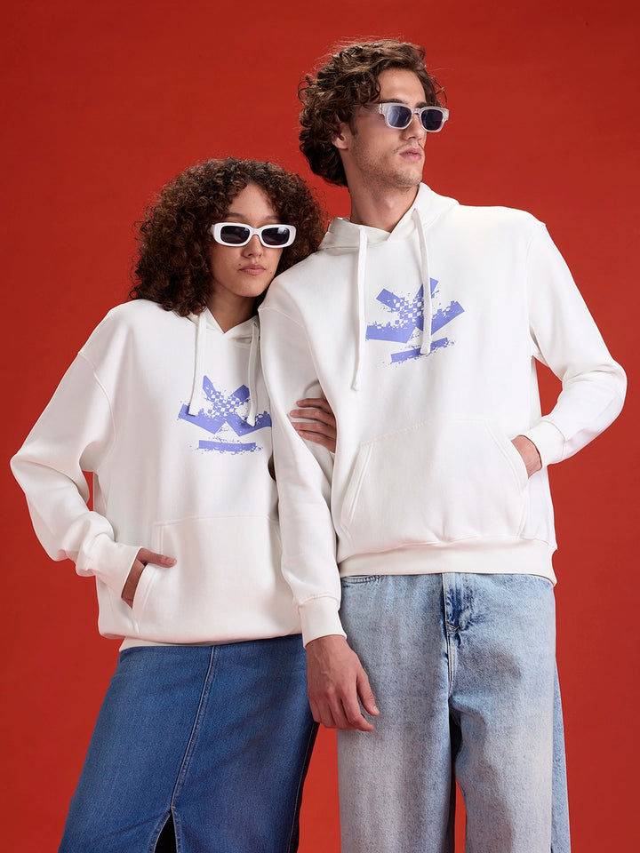 Men's Casual Branded Oversized Fit Sweatshirt | White