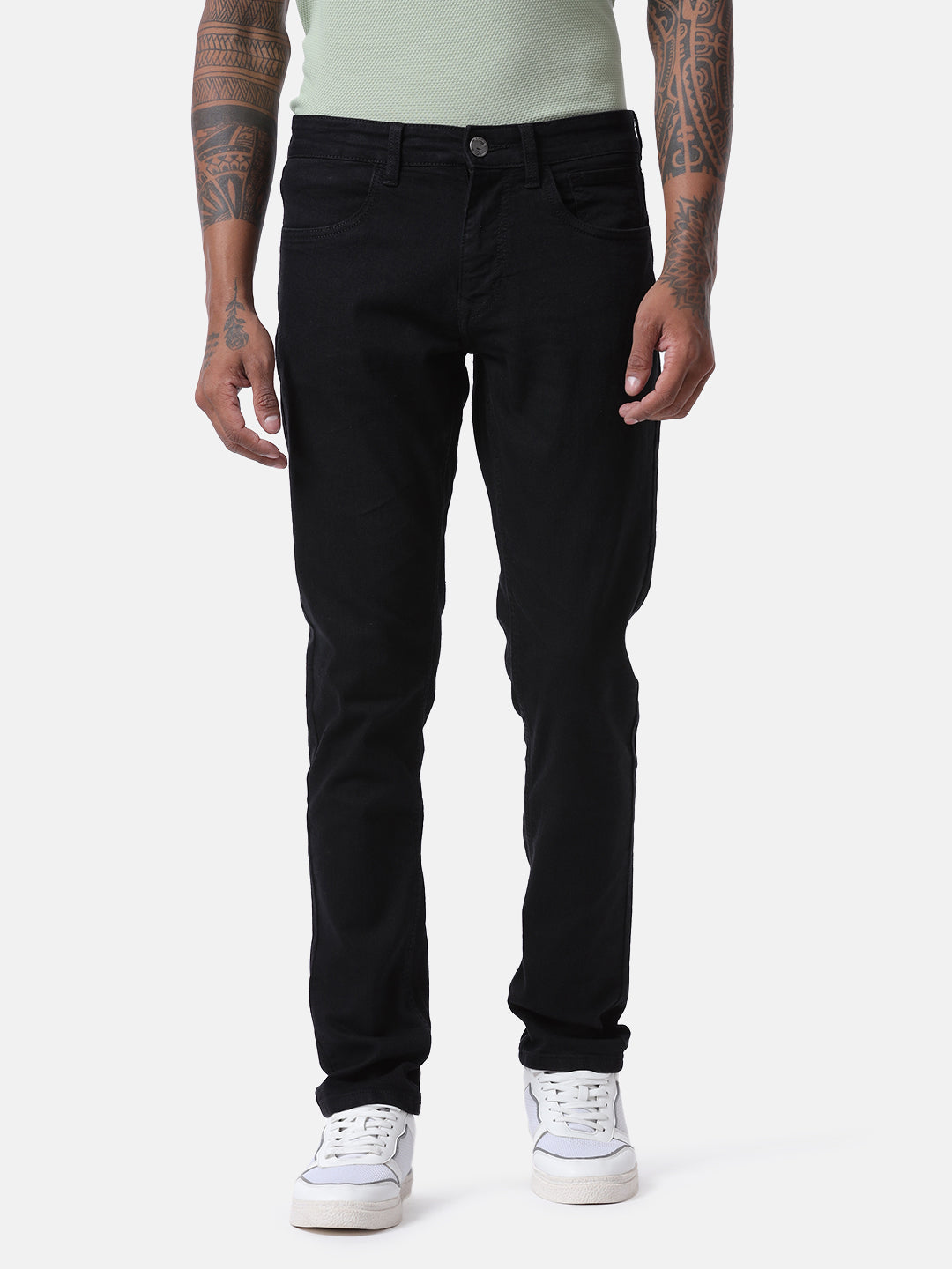 Bold Black Five Pocket Jeans