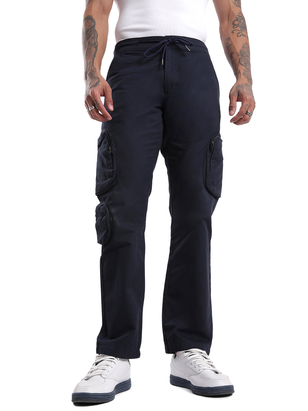 Classic Navy Multi Pocket Jogger