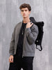 Solid Bomber Jacket | Grey