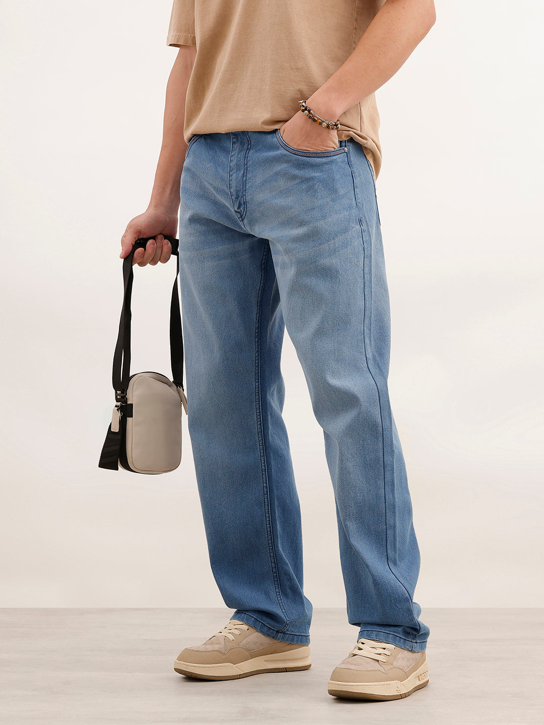 Anti Fit Faded Denim Jeans | Light Blue