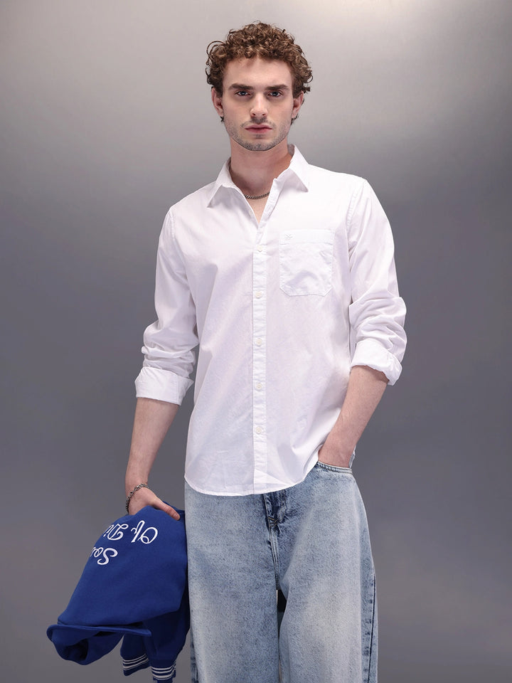 Pure Cotton Regular Fit Shirt | White