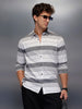 Men's Casual Striped Shirt   |  Off White