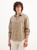 Comfort Fit Textured Shirt | Khaki