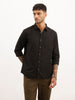 Solid Regular Fit Full Sleeve Shirt | Black | WRSH0772M
