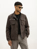 Solid Comfort Fit Double Pocket Jacket | Grey