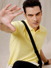 Dip Dyed Yellow Polo T-Shirt