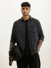 Classic Slim Fit Checkered Shirt | Dark Grey