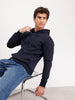 Solid Regular Fit Hoodie  | Navy Blue
