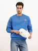 Comfort Fit Placement Printed Sweatshirt | Blue | WVSS9019F