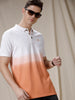 Washed Fade Orange Polo T-Shirt