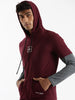 Hooded Blocked Sleeve T-Shirt