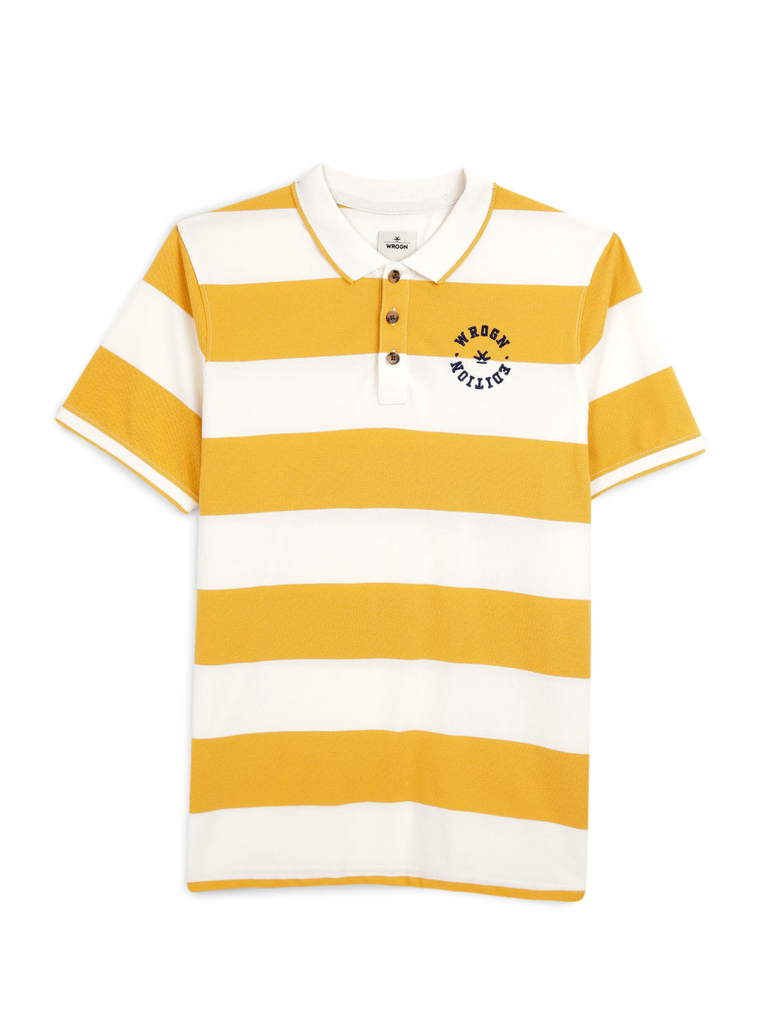 Premium Yellow Striped Polo T-Shirt