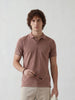 Men's washed slim fit polo tee | Rust