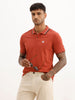 Solid Tipping Collar Polo T-Shirt | Rust | WWTS277F