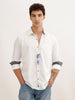 Solid Regular Fit Full Sleeve Shirt | White