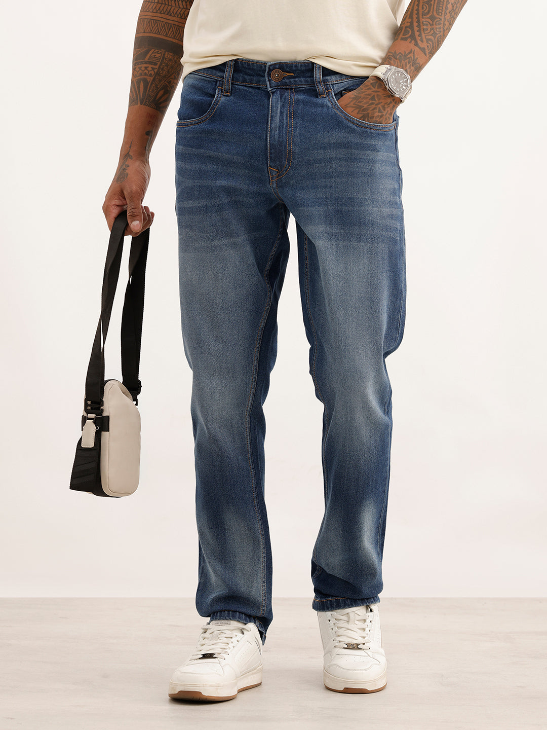 Faded Slim Fit Denim Jeans | Light Blue | WJN0200SR2084S