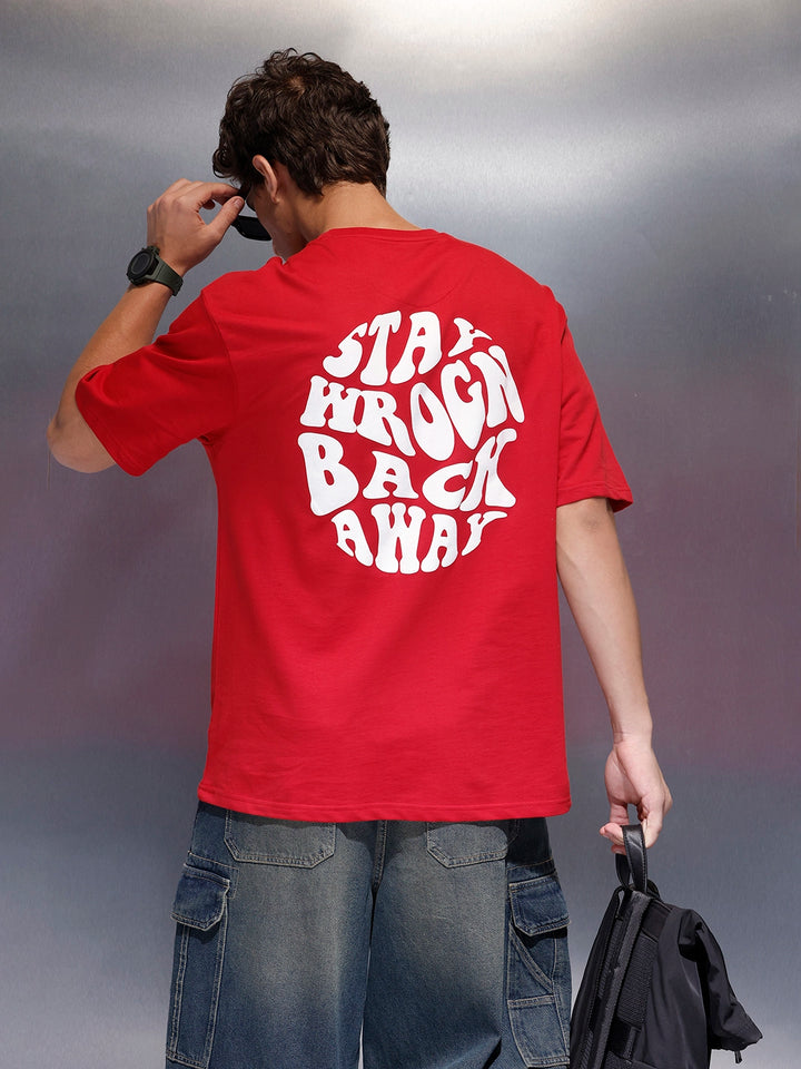 Men's Oversized Tee With Graphic  |  Red