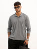 Solid Slim Fit Polo T-Shirt | Grey