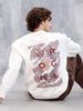 Casual Oversized Sweatshirt With Graphic  | Off White