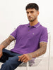 Solid Tipping Collar Polo T-Shirt | Purple | WOTS9022M