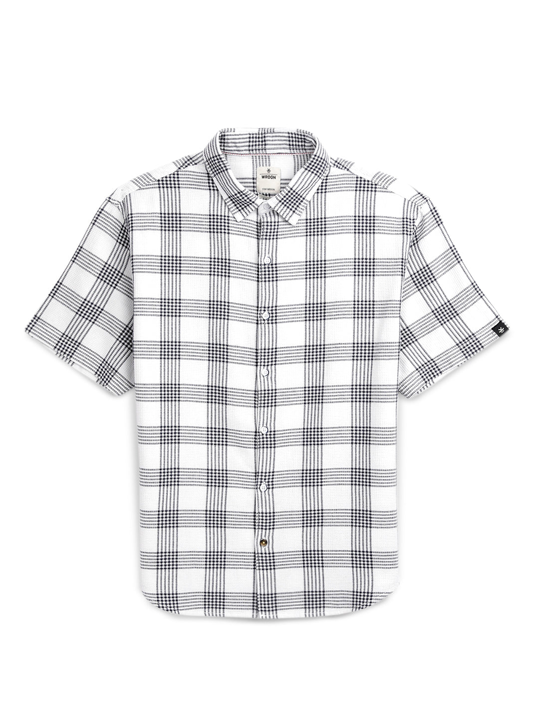 Classic Comfort Fit White Mockleno Shirt