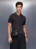 Textured polo shirt | Dark Grey