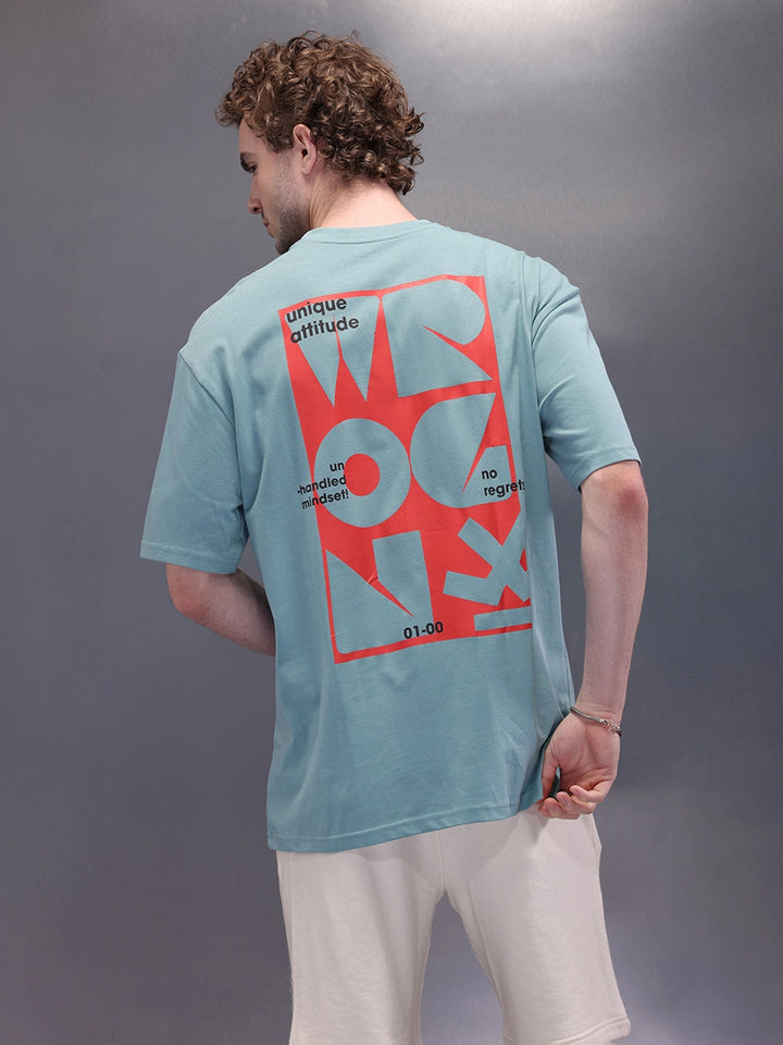 Back Printed Oversized T-Shirt | Green