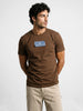 Slim Fit Patch Detail T-Shirt | Brown
