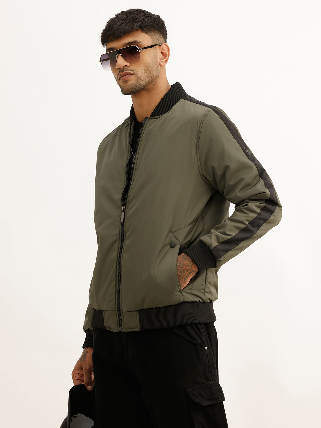Classic Regular Fit Puffer Jacket | Olive